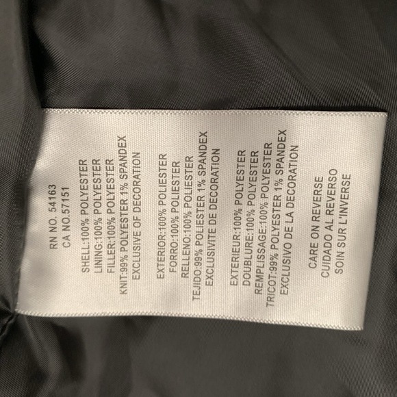 Levi's Womens Black Diamond Quilted Zip Up Bomber Jacket Size XSmall XS - Picture 8 of 8